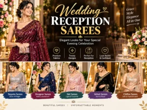 wedding reception sarees